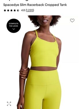 Beyond Yoga Bright Lime Lightweight Cropped Sports Tank